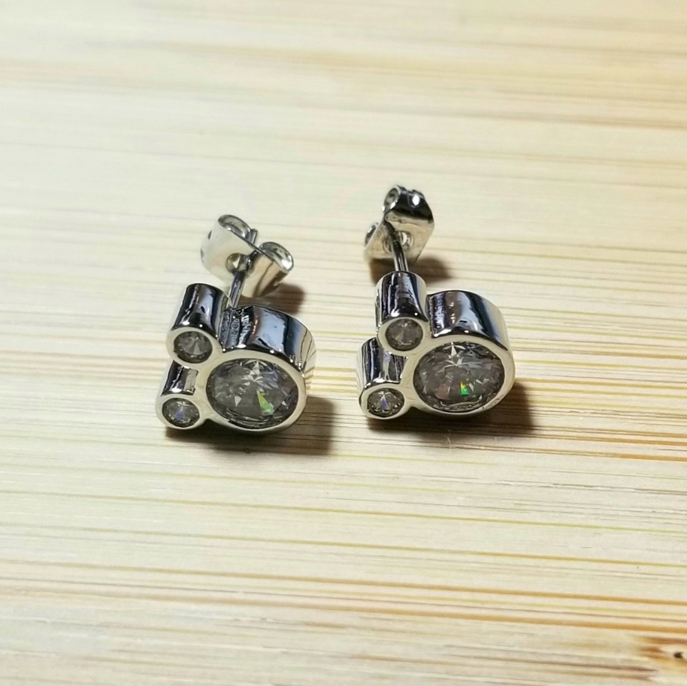 New Disney Mickey Mouse Diamond Stud Earrings!